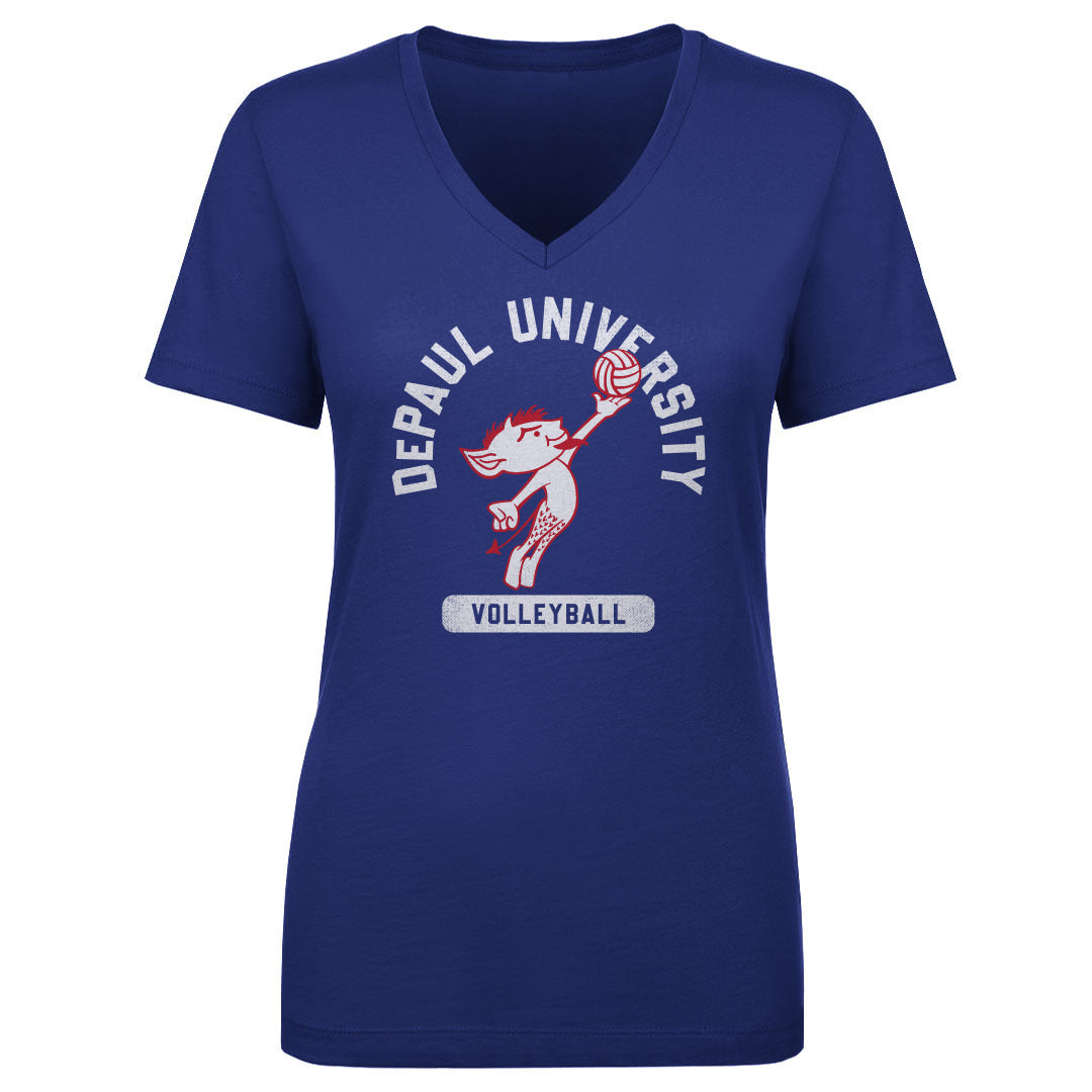 DePaul Blue Demons Women's V-Neck T-Shirt | 500 LEVEL