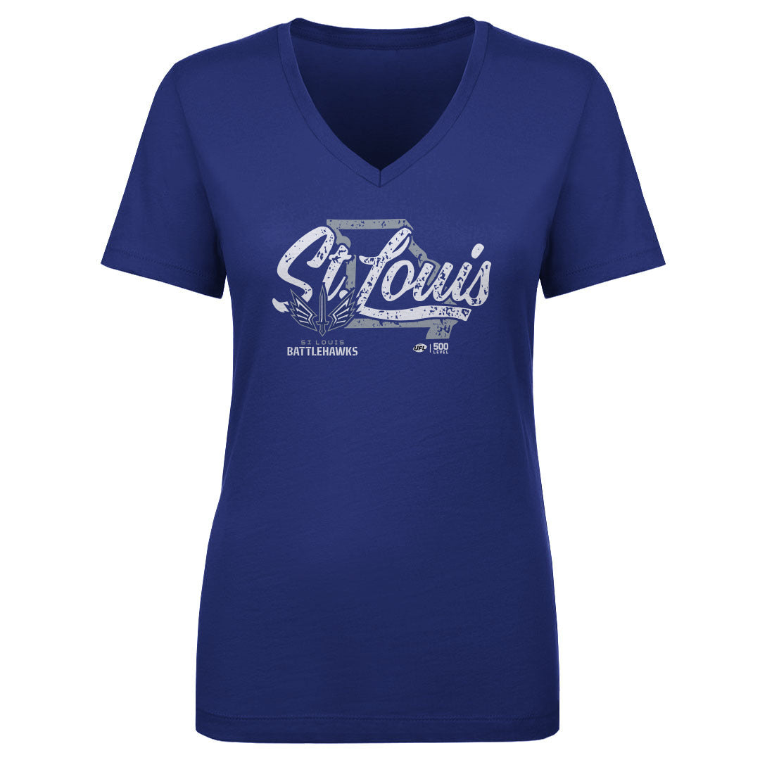 St. Louis Battlehawks Women's V-Neck T-Shirt | 500 LEVEL