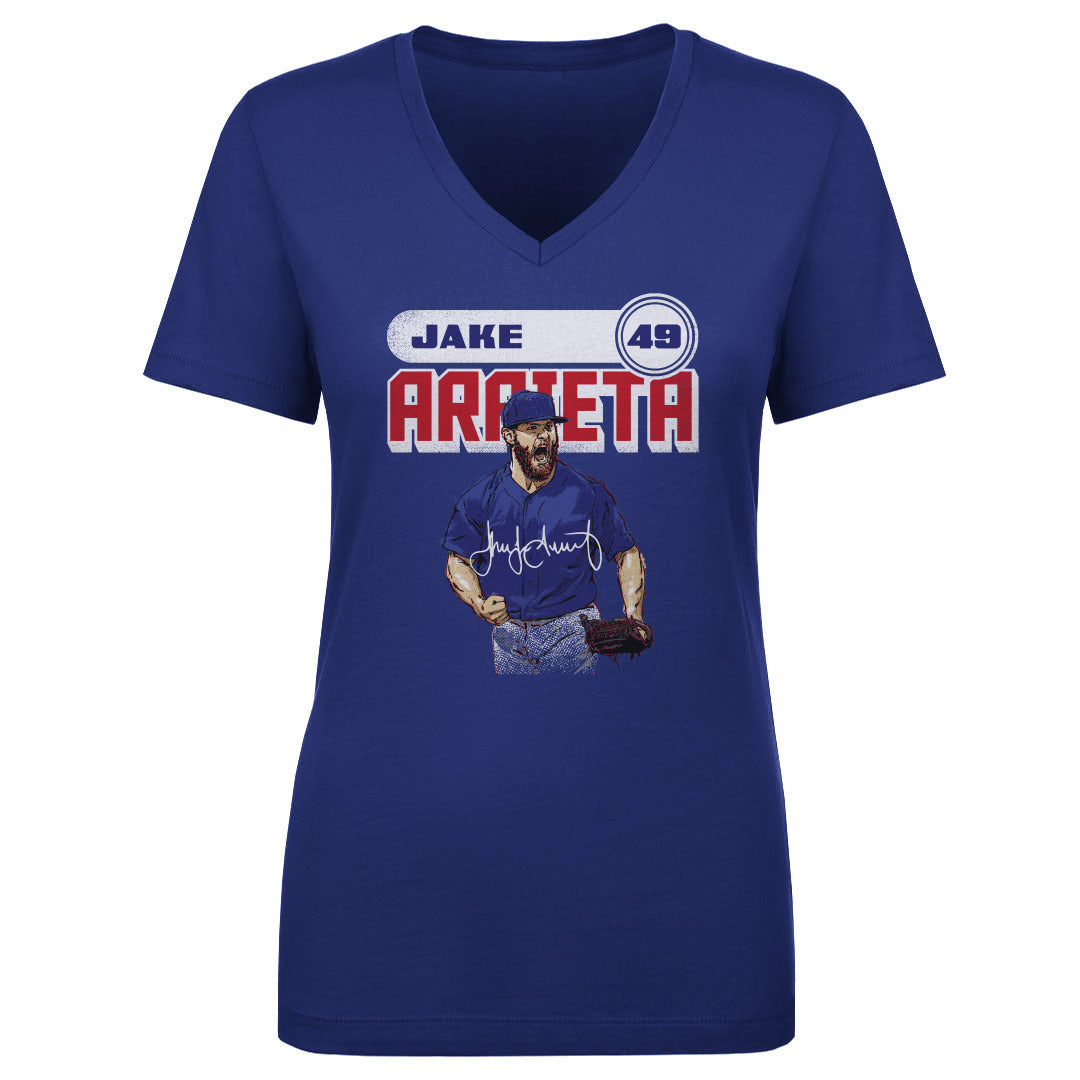 Jake Arrieta Women's V-Neck T-Shirt | 500 LEVEL