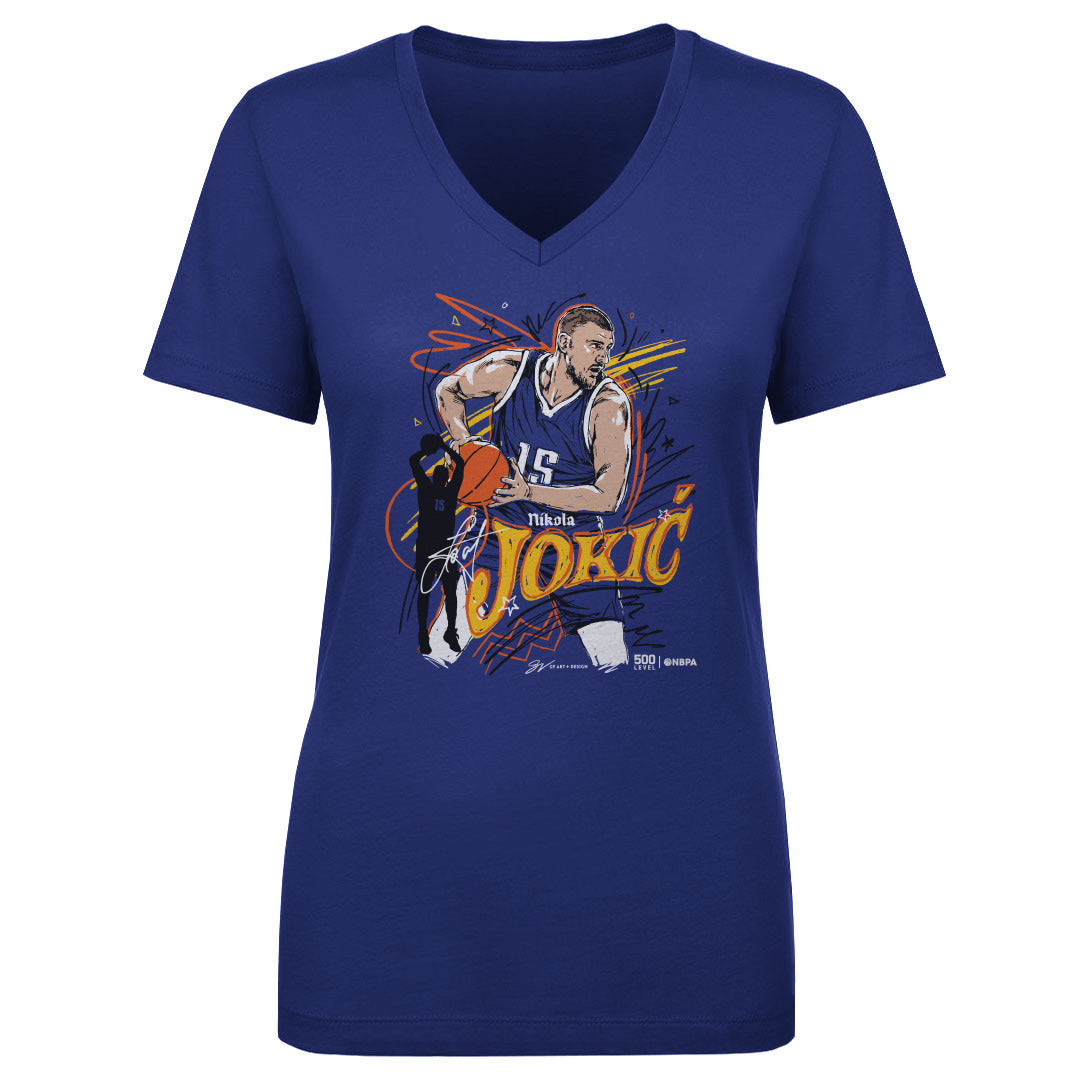 Nikola Jokic Women's V-Neck T-Shirt | 500 LEVEL