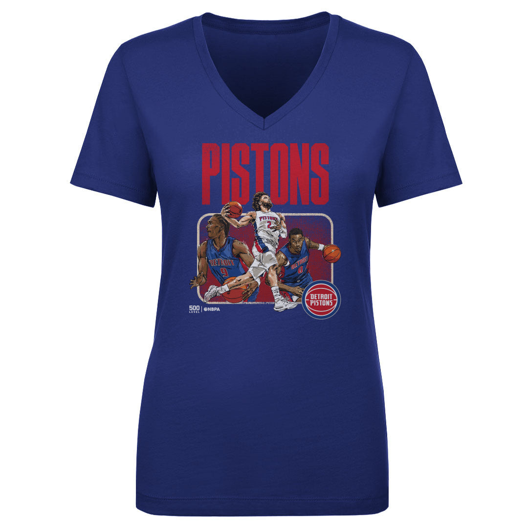 Detroit Pistons Women's V-Neck T-Shirt | 500 LEVEL