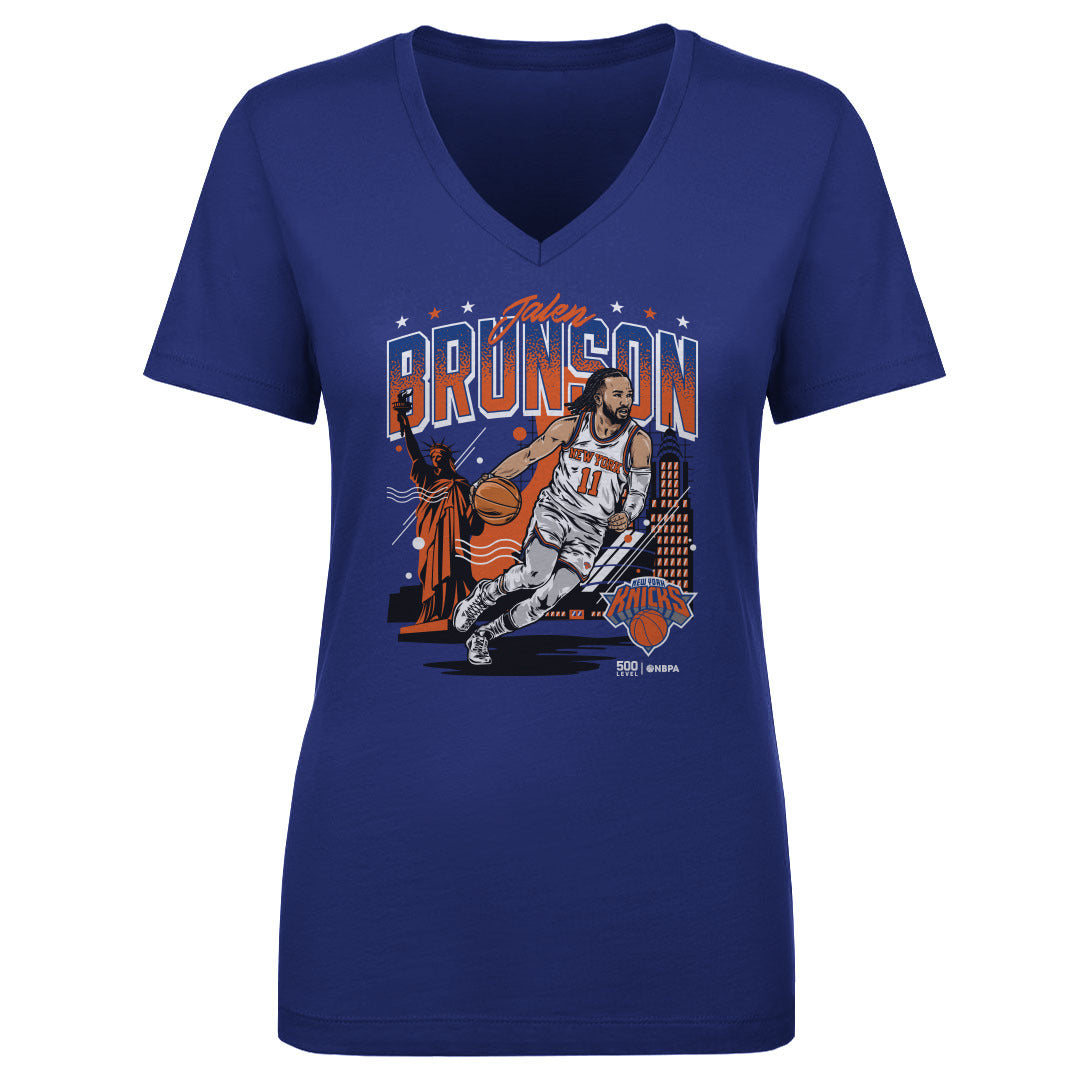 Jalen Brunson Women's V-Neck T-Shirt | 500 LEVEL
