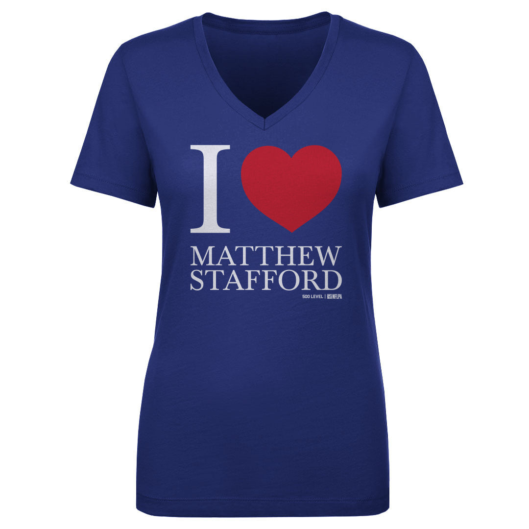 Matthew Stafford Women's V-Neck T-Shirt | 500 LEVEL