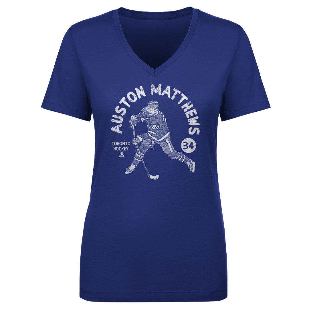 Auston Matthews Women's V-Neck T-Shirt | 500 LEVEL