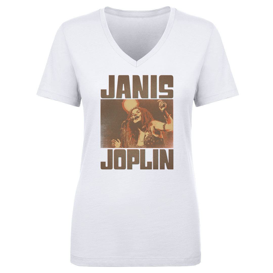 Janis Joplin Women's V-Neck T-Shirt | 500 LEVEL