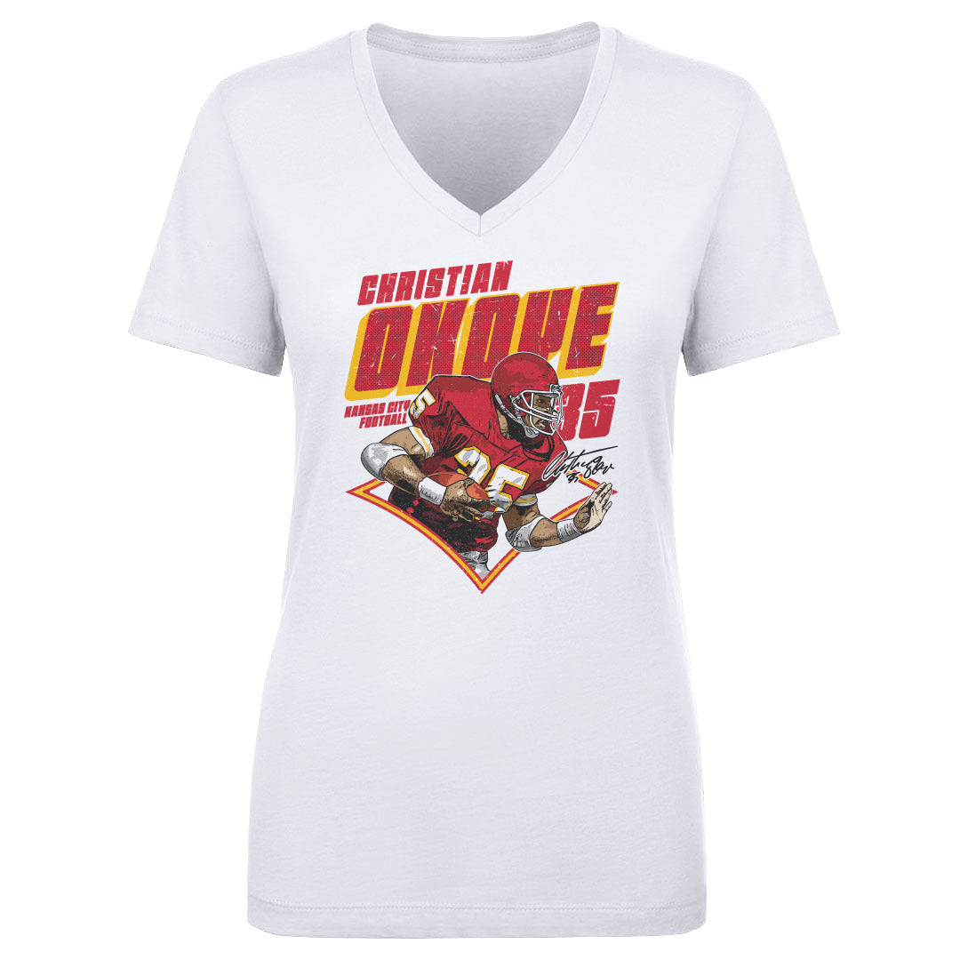 Christian Okoye Women's V-Neck T-Shirt | 500 LEVEL