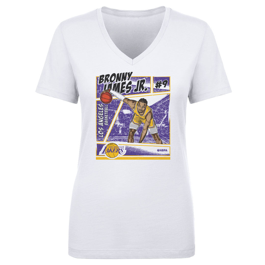 Bronny James Jr. Women's V-Neck T-Shirt | 500 LEVEL
