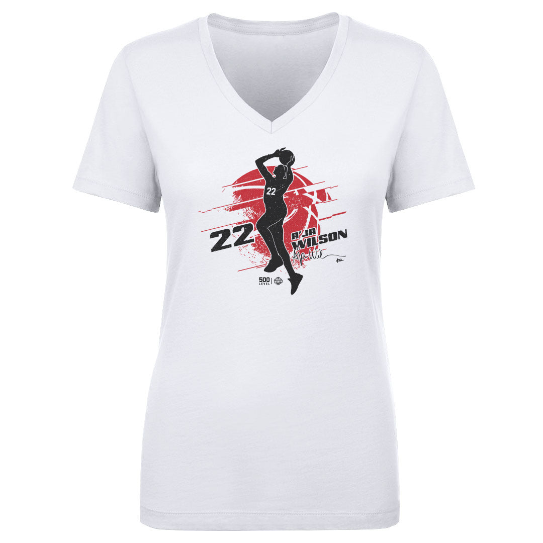 A'ja Wilson Women's V-Neck T-Shirt | 500 LEVEL