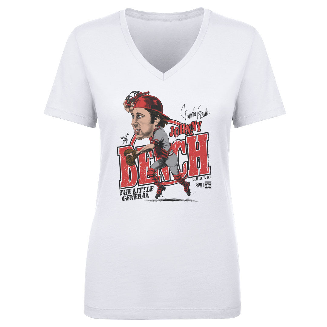 Johnny Bench Women's V-Neck T-Shirt | 500 LEVEL