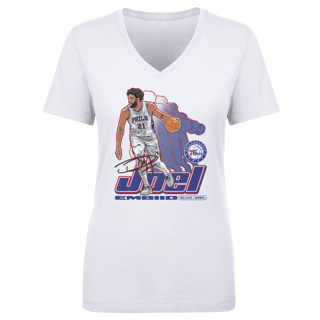 Joel Embiid Women's V-Neck T-Shirt | 500 LEVEL