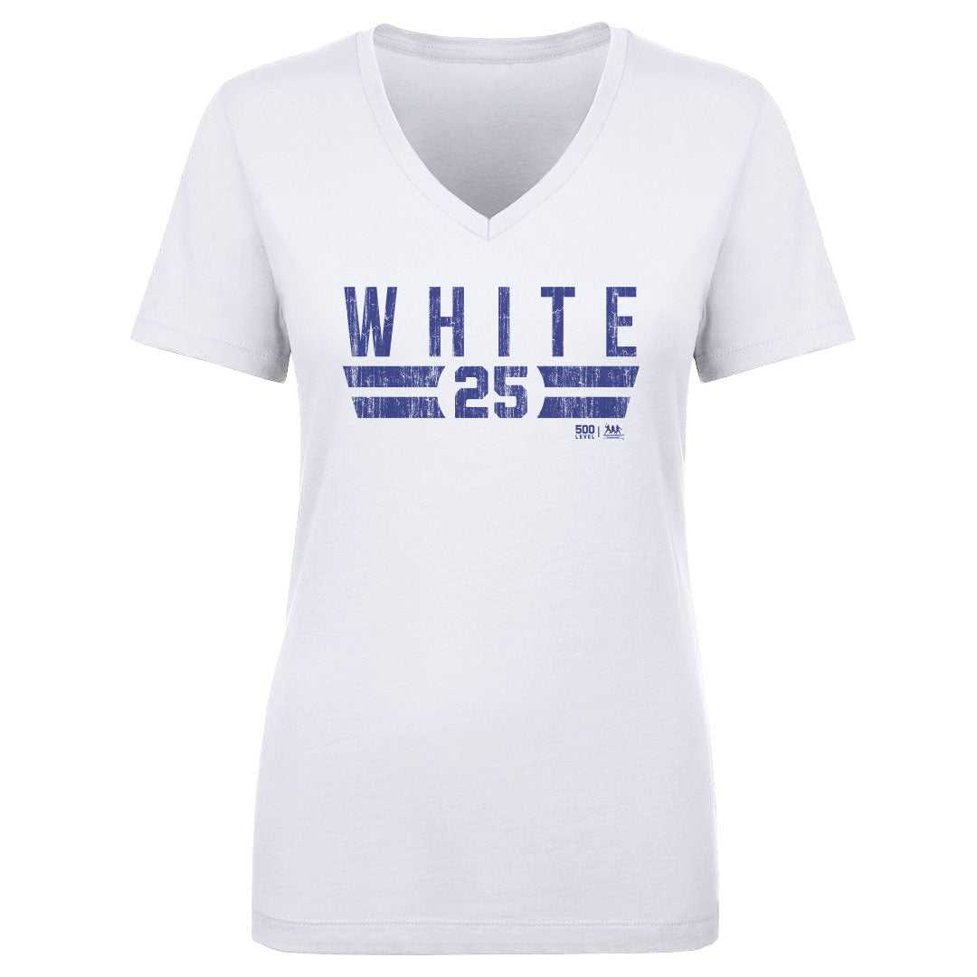 Devon White Women's V-Neck T-Shirt | 500 LEVEL