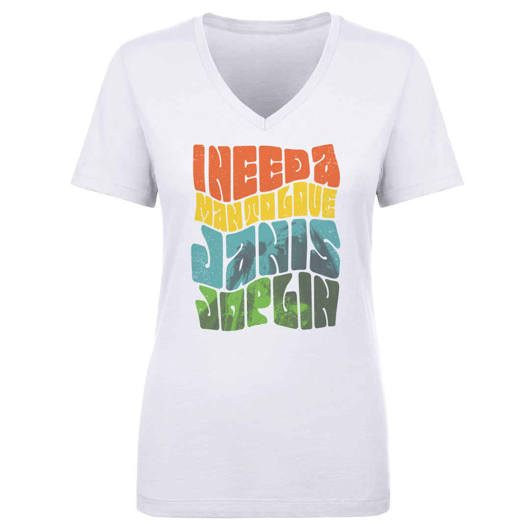 Janis Joplin Women's V-Neck T-Shirt | 500 LEVEL
