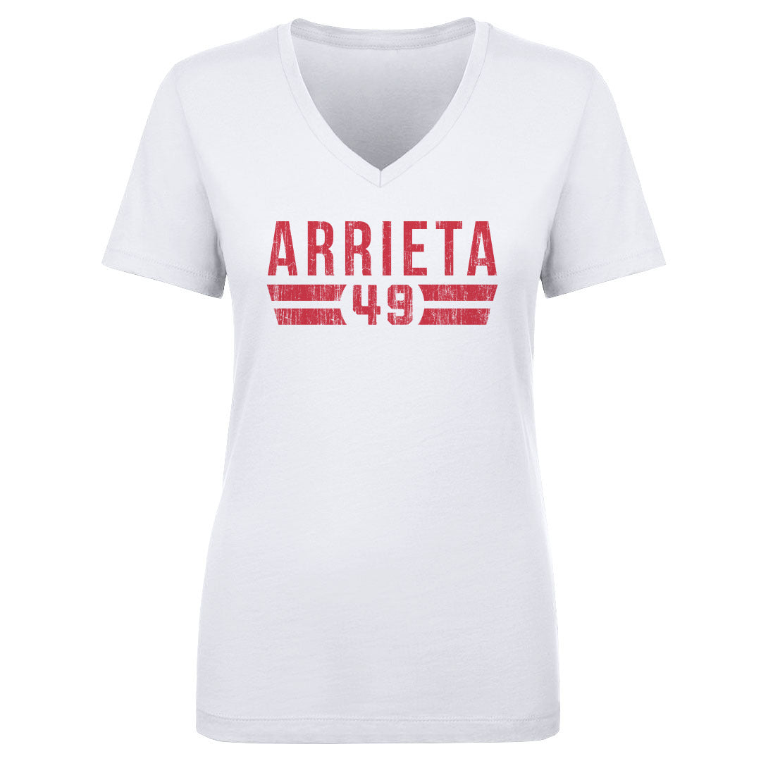 Jake Arrieta Women's V-Neck T-Shirt | 500 LEVEL