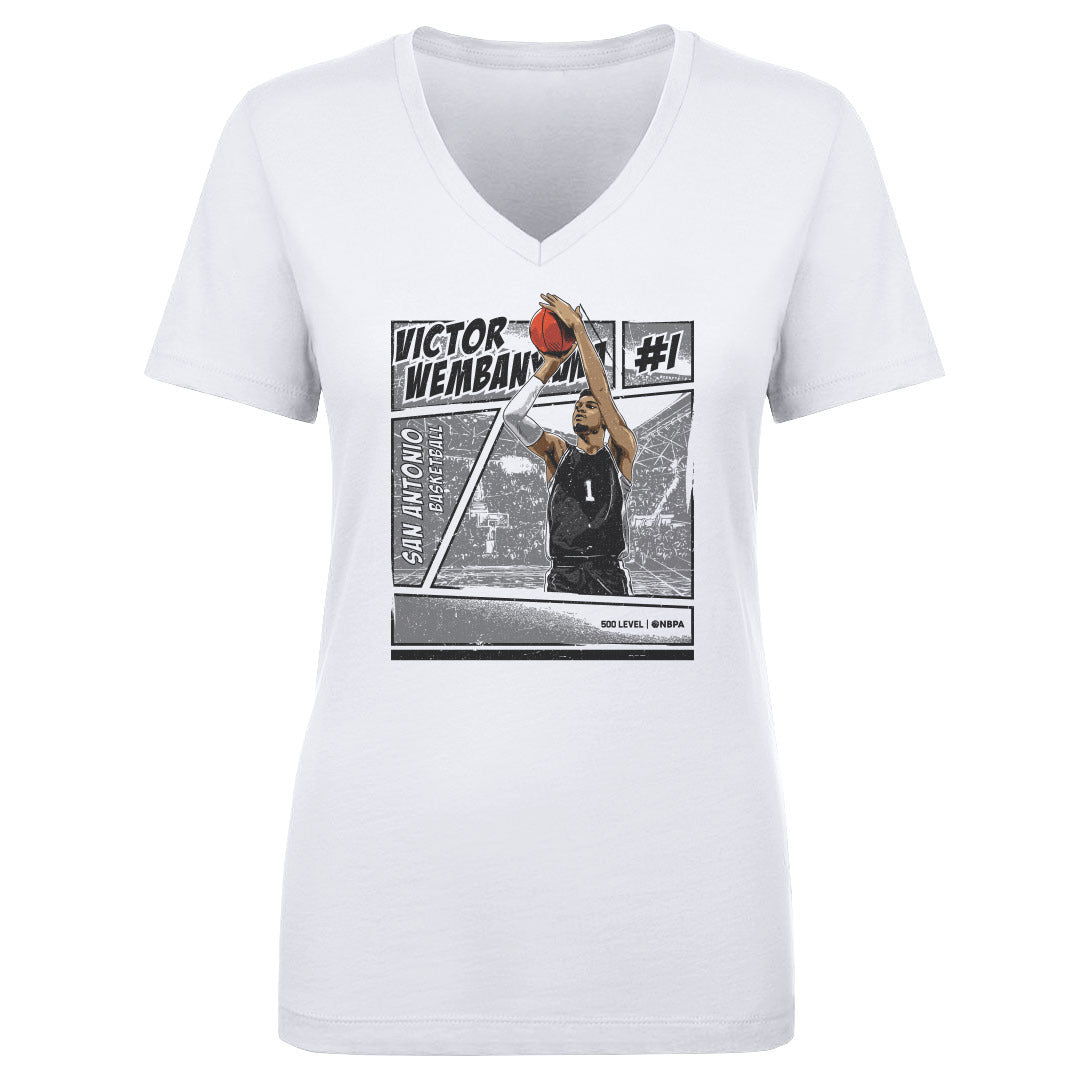 Victor Wembanyama Women's V-Neck T-Shirt | 500 LEVEL