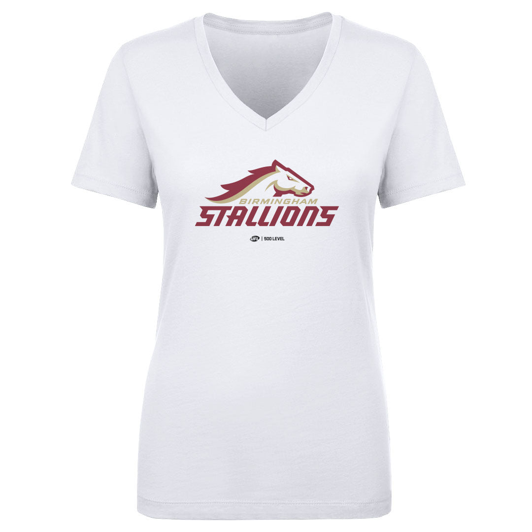 Birmingham Stallions Women's V-Neck T-Shirt | 500 LEVEL