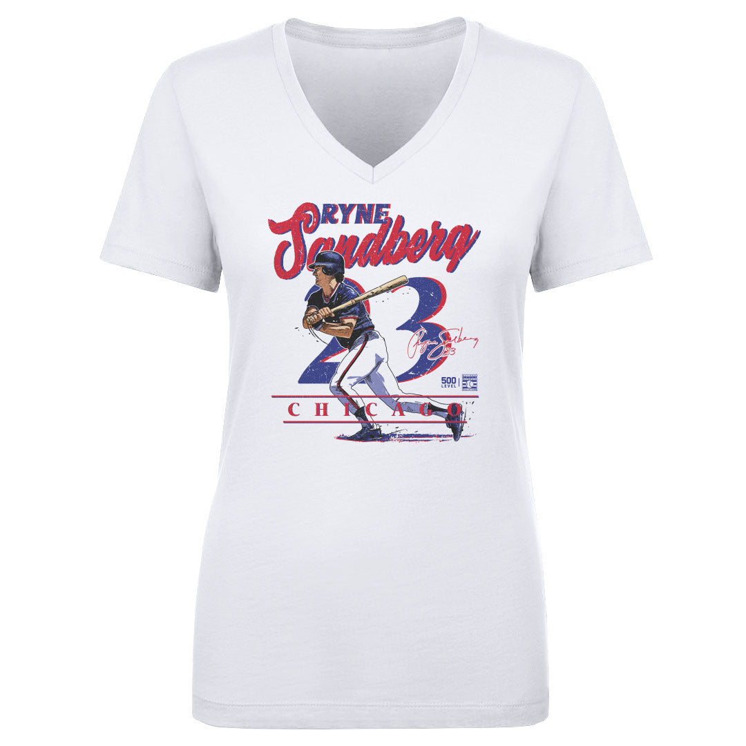 Ryne Sandberg Women's V-Neck T-Shirt | 500 LEVEL