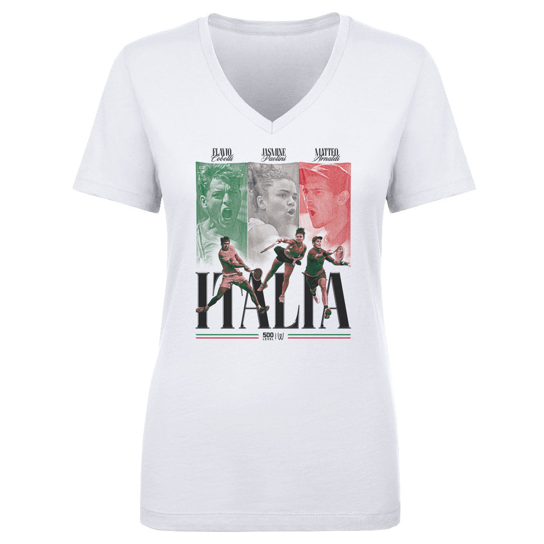 Italy Women's V-Neck T-Shirt | 500 LEVEL