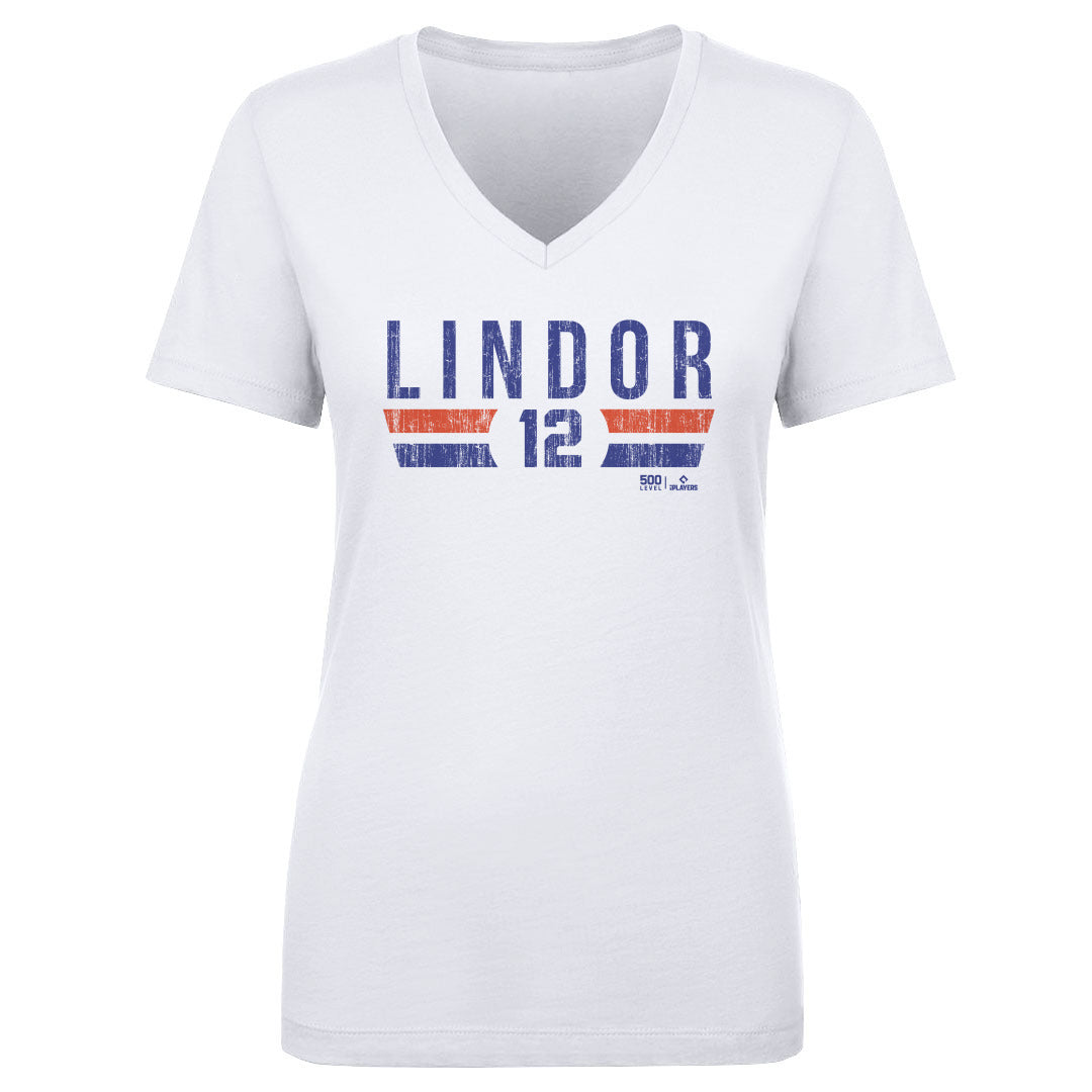 Francisco Lindor Women's V-Neck T-Shirt | 500 LEVEL