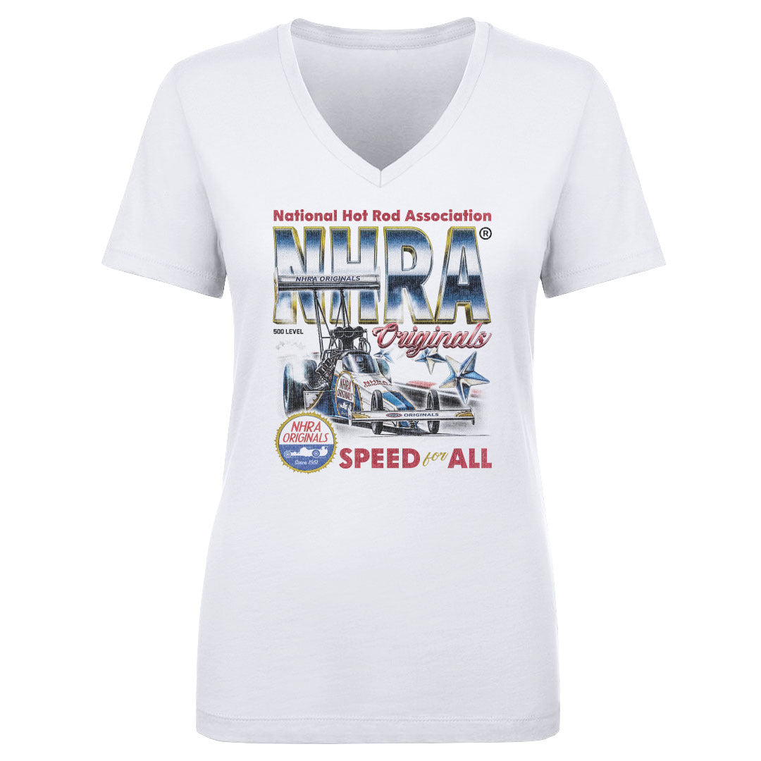NHRA Women's V-Neck T-Shirt | 500 LEVEL