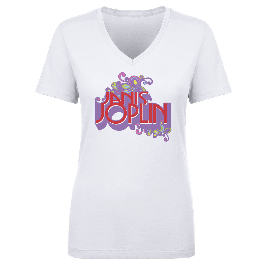 Janis Joplin Women's V-Neck T-Shirt | 500 LEVEL