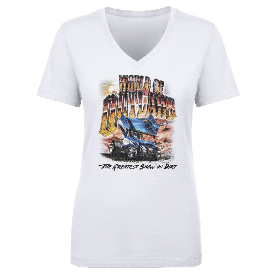 World Of Outlaws Women's V-Neck T-Shirt | 500 LEVEL