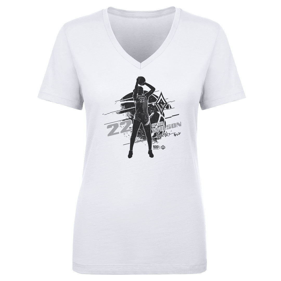 A'ja Wilson Women's V-Neck T-Shirt | 500 LEVEL
