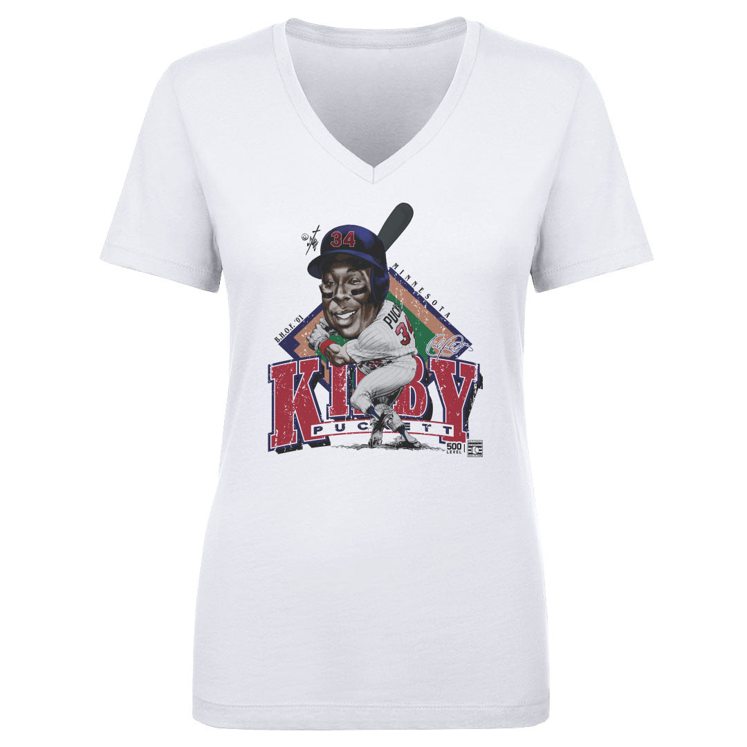 Kirby Puckett Women's V-Neck T-Shirt | 500 LEVEL