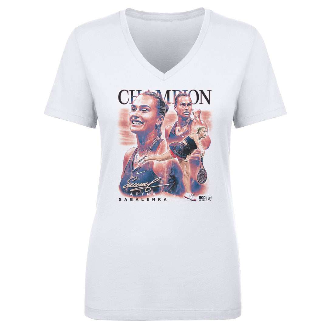 Aryna Sabalenka Women's V-Neck T-Shirt | 500 LEVEL