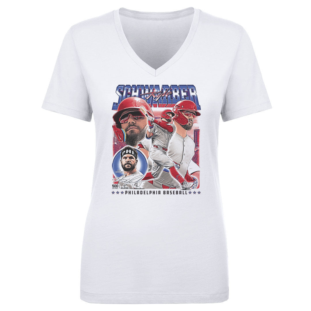 Kyle Schwarber Women's V-Neck T-Shirt | 500 LEVEL