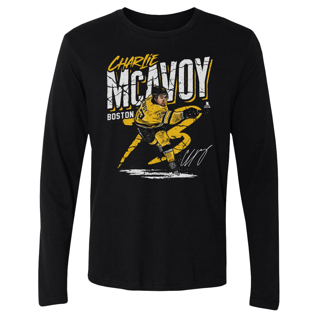 Charlie McAvoy Men's Long Sleeve T-Shirt | 500 LEVEL
