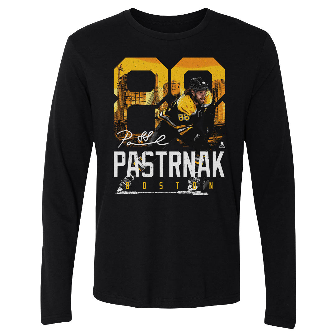 David Pastrnak Men's Long Sleeve T-Shirt | 500 LEVEL
