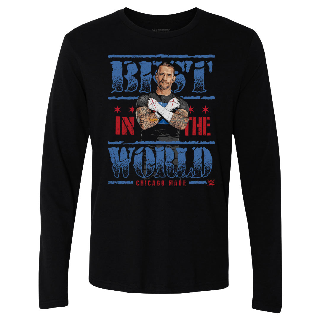 CM Punk Men's Long Sleeve T-Shirt | 500 LEVEL