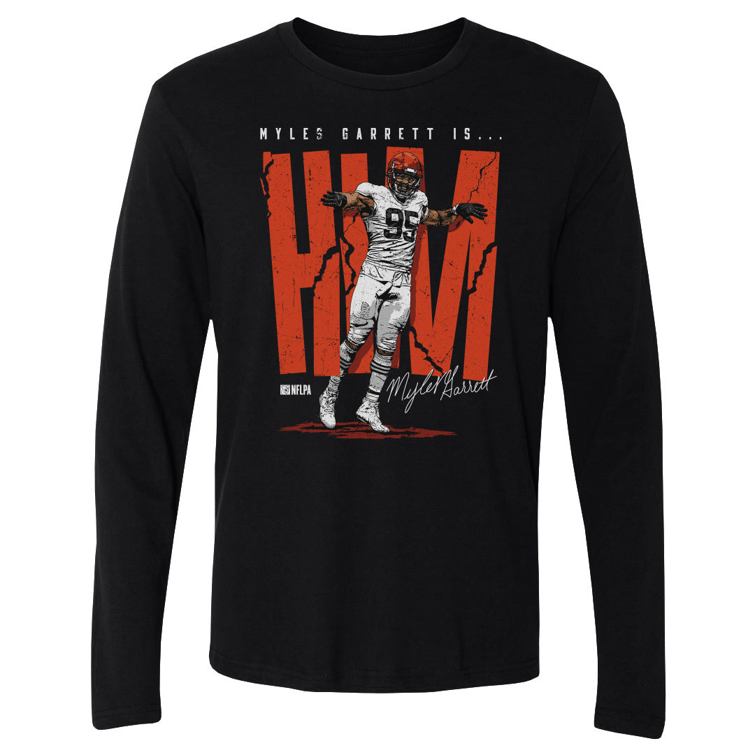 Myles Garrett Men's Long Sleeve T-Shirt | 500 LEVEL