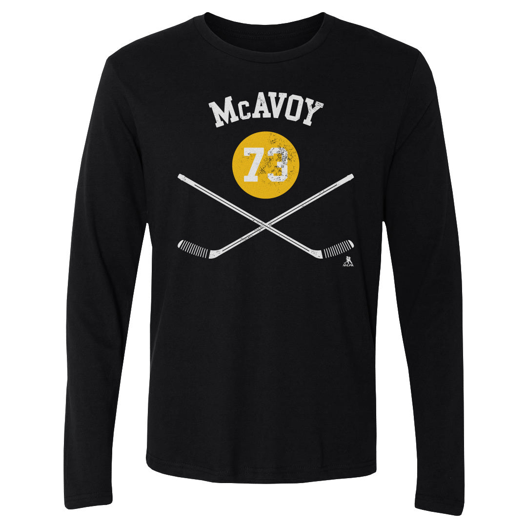 Charlie McAvoy Men's Long Sleeve T-Shirt | 500 LEVEL