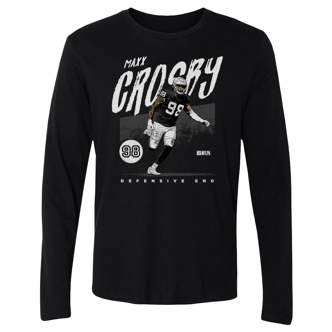 Maxx Crosby Men's Long Sleeve T-Shirt | 500 LEVEL