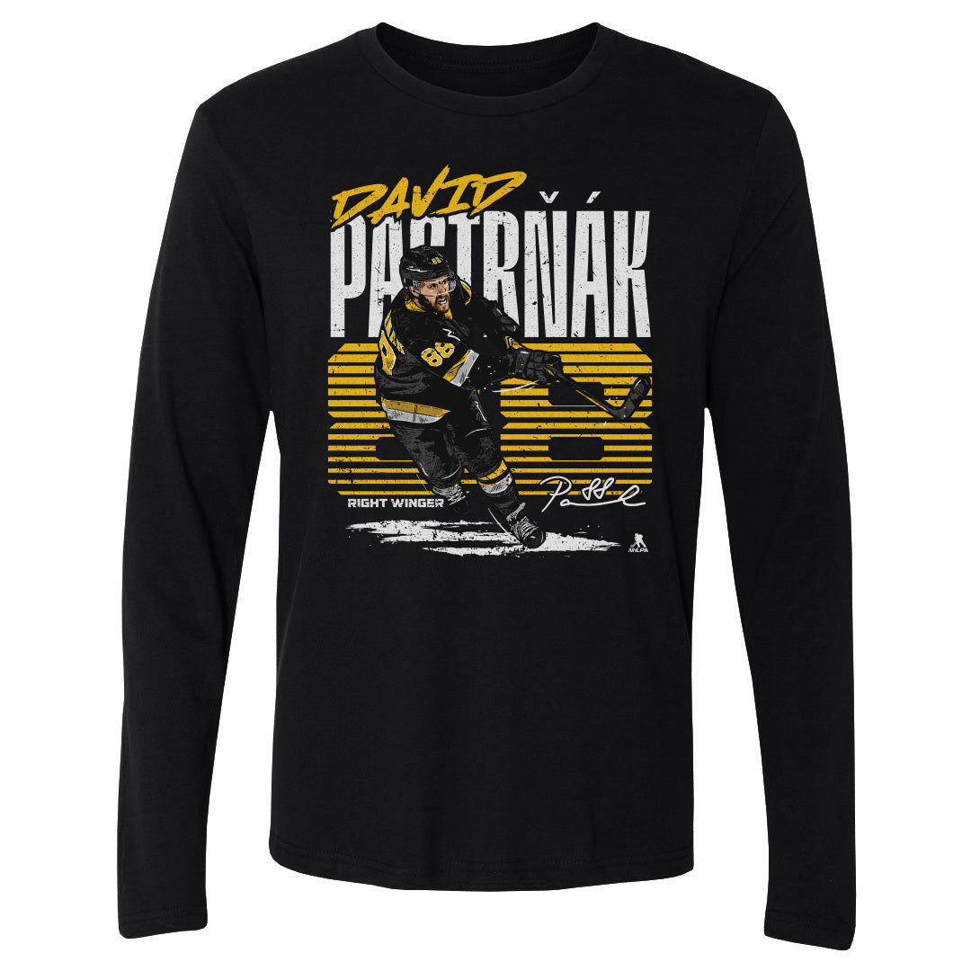 David Pastrnak Men's Long Sleeve T-Shirt | 500 LEVEL