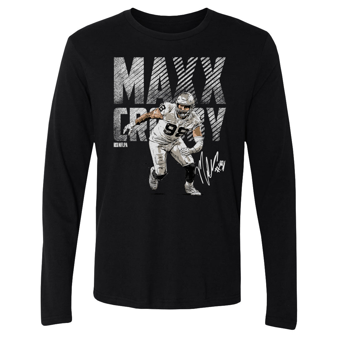 Maxx Crosby Men's Long Sleeve T-Shirt | 500 LEVEL