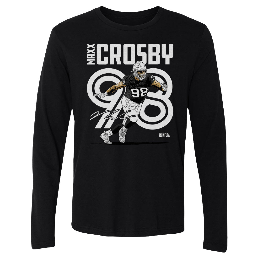 Maxx Crosby Men's Long Sleeve T-Shirt | 500 LEVEL