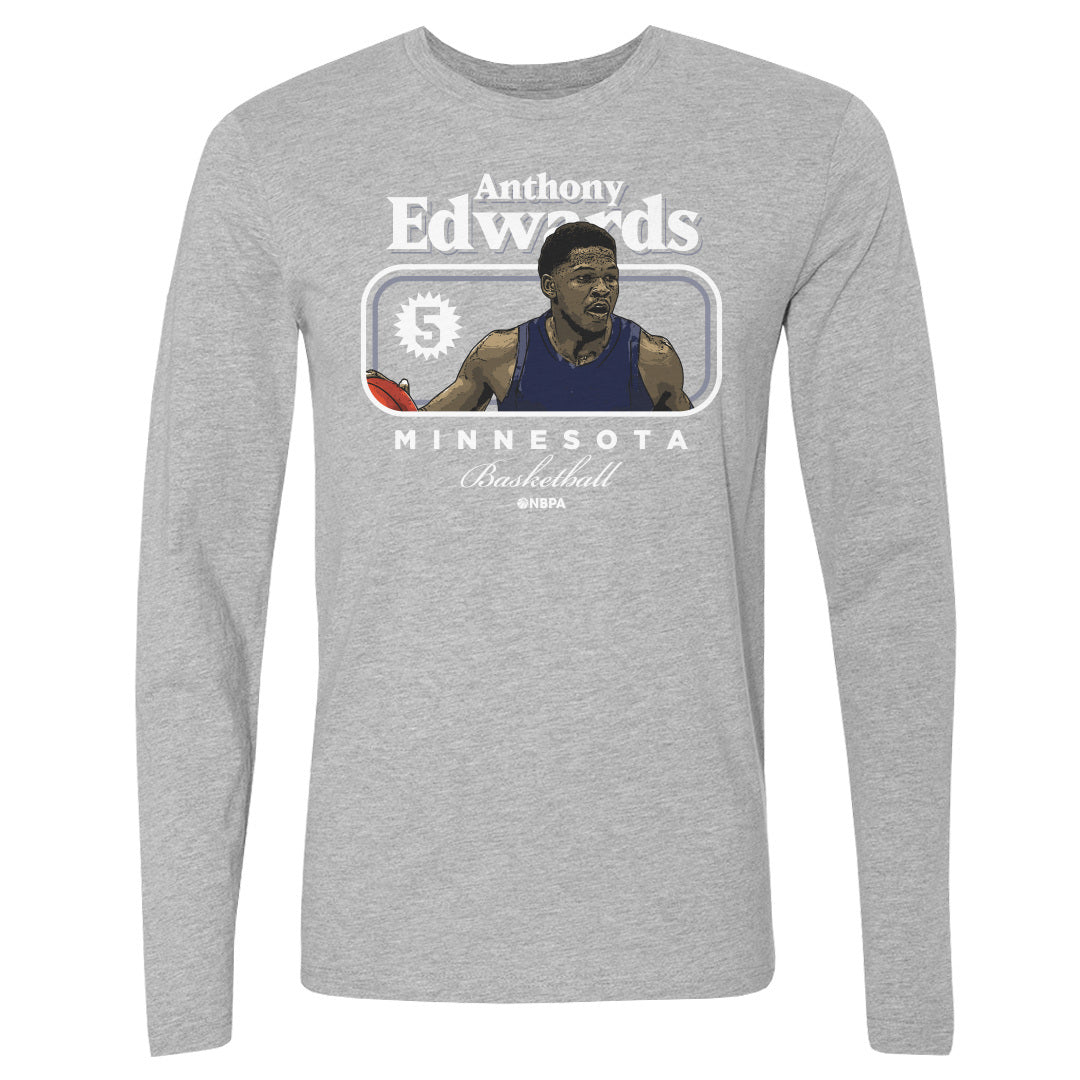 Anthony Edwards Men's Long Sleeve T-Shirt | 500 LEVEL