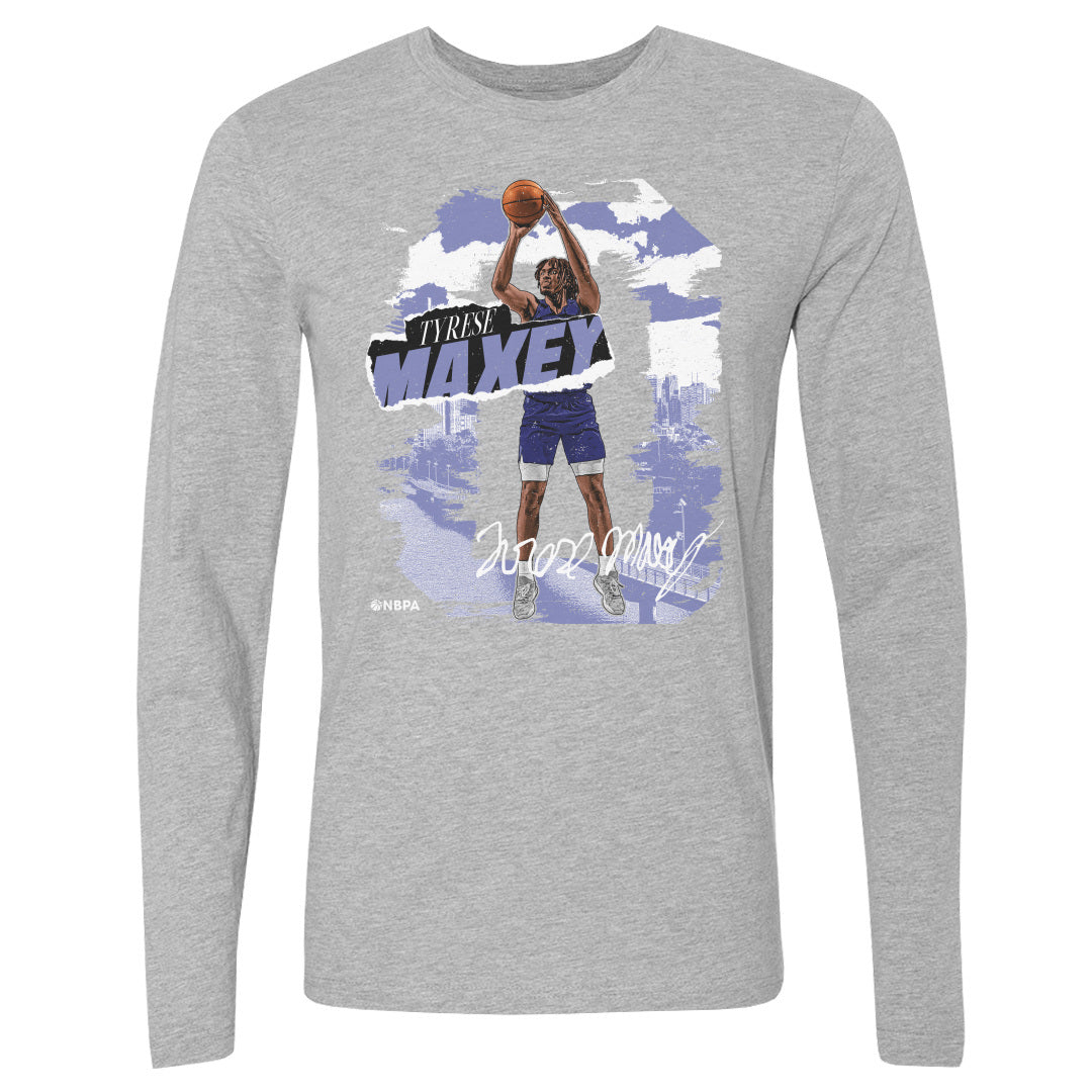 Tyrese Maxey Men's Long Sleeve T-Shirt | 500 LEVEL