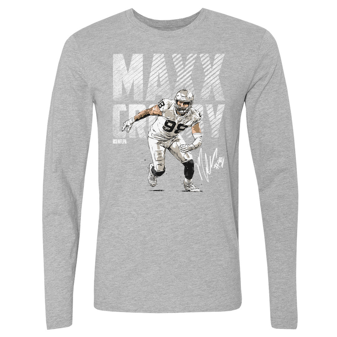 Maxx Crosby Men's Long Sleeve T-Shirt | 500 LEVEL