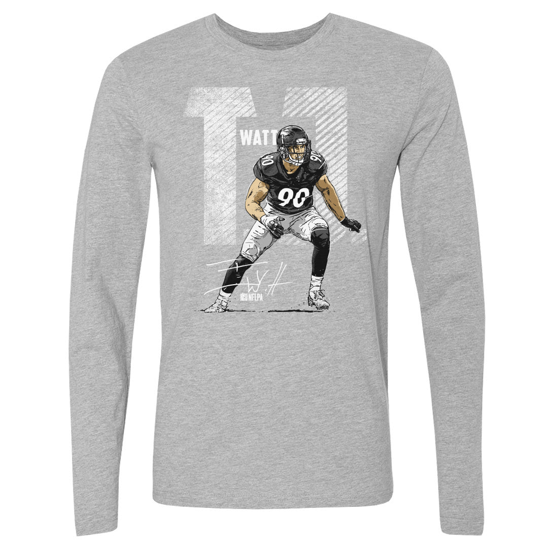 T.J. Watt Men's Long Sleeve T-Shirt | 500 LEVEL