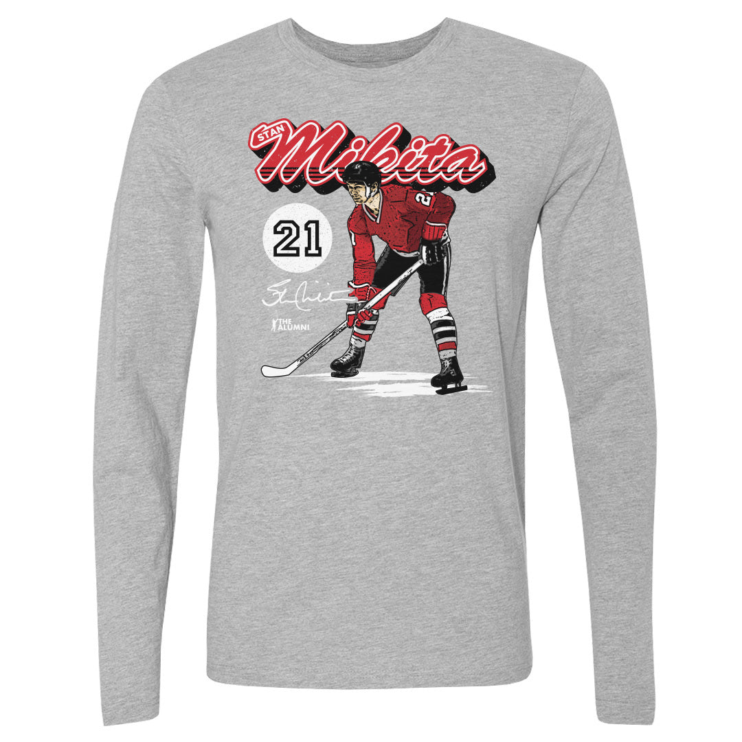 Stan Mikita Men's Long Sleeve T-Shirt | 500 LEVEL