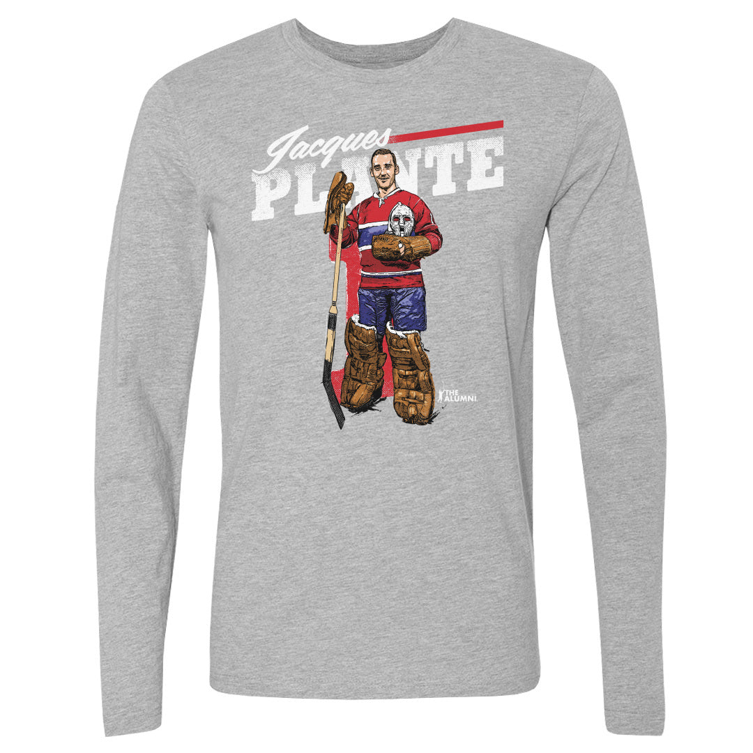 Jacques Plante Men's Long Sleeve T-Shirt | 500 LEVEL