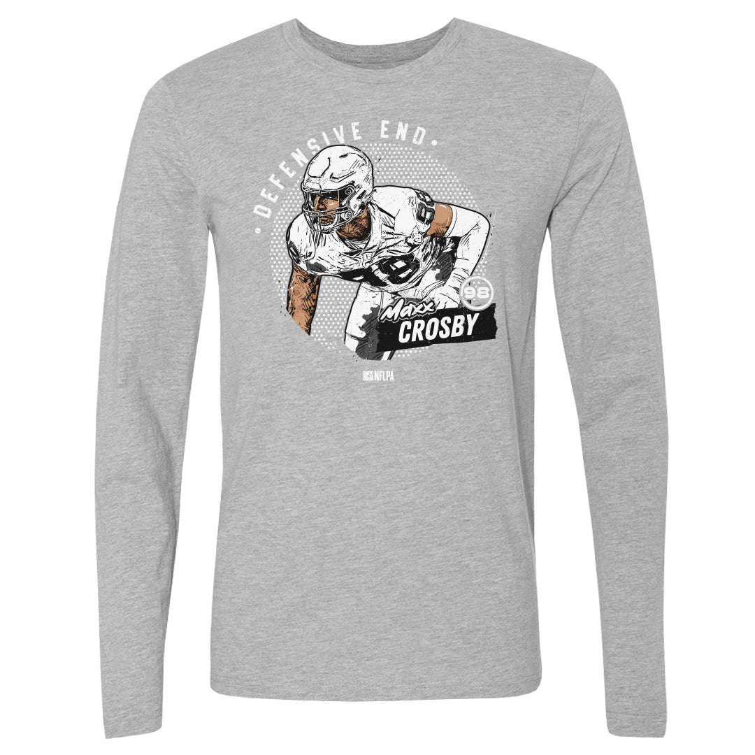 Maxx Crosby Men's Long Sleeve T-Shirt | 500 LEVEL