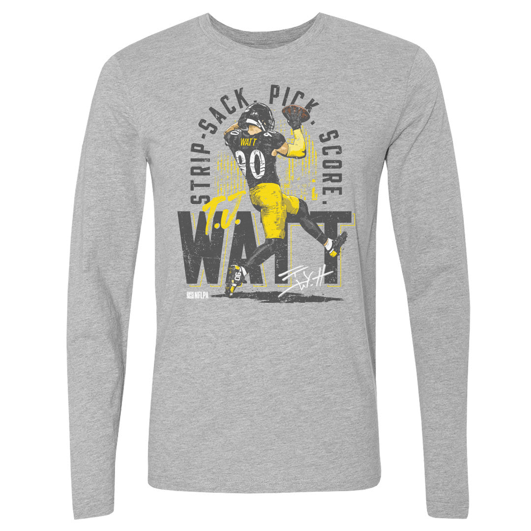 T.J. Watt Men's Long Sleeve T-Shirt | 500 LEVEL