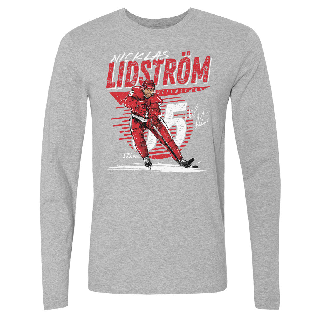Nicklas Lidstrom Men's Long Sleeve T-Shirt | 500 LEVEL