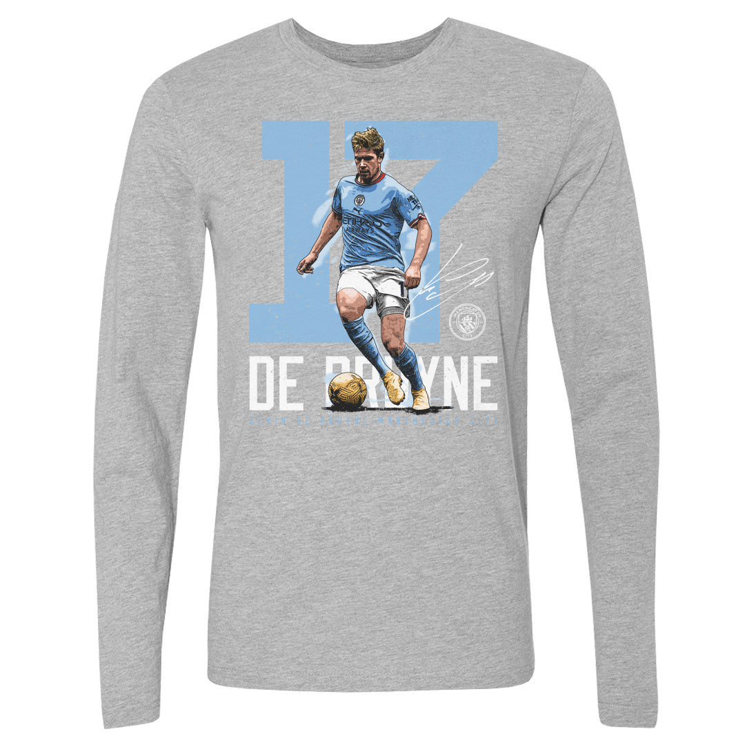 Kevin De Bruyne Men's Long Sleeve T-Shirt | 500 LEVEL