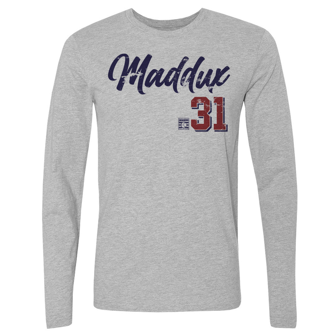 Greg Maddux Men's Long Sleeve T-Shirt | 500 LEVEL