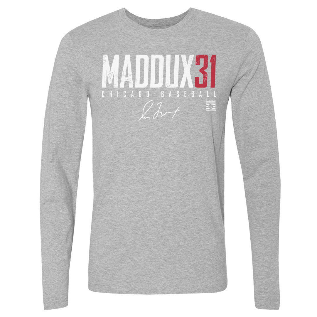 Greg Maddux Men's Long Sleeve T-Shirt | 500 LEVEL
